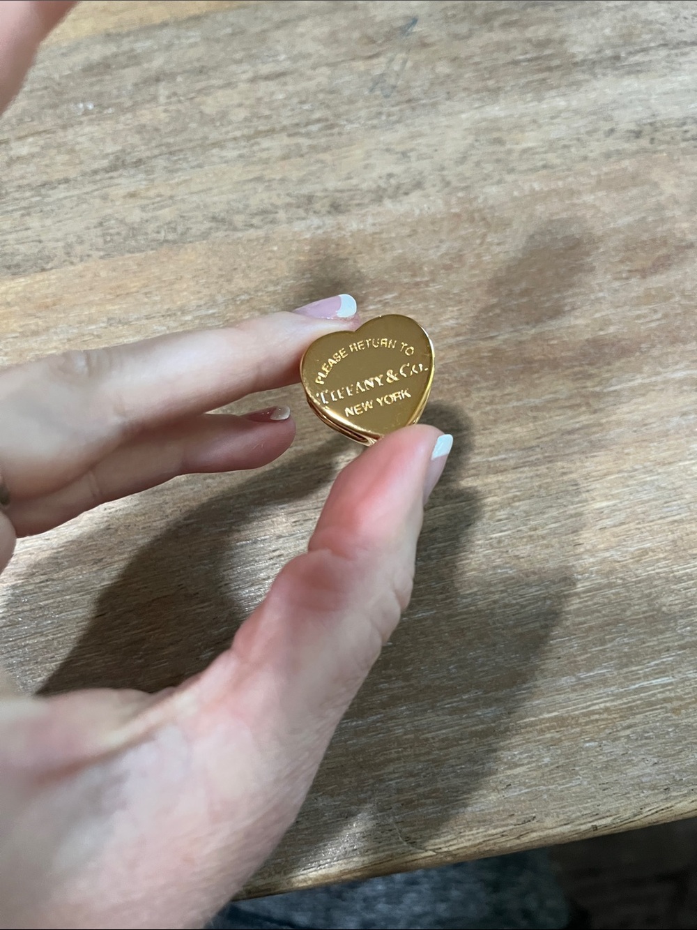 Tiffany & Co. Gold Heart Charm Key/Card Holder